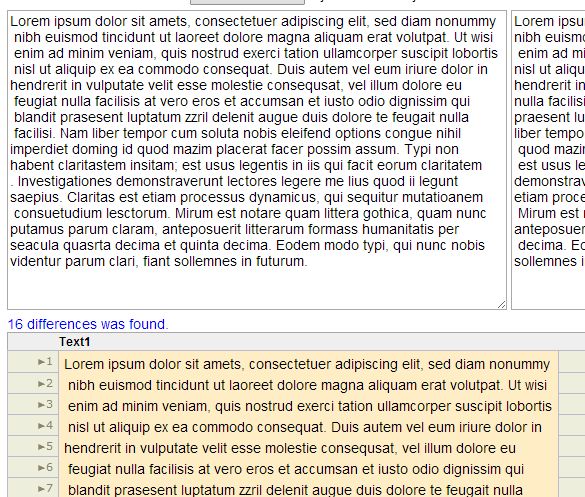 text comparison extensions google chrome