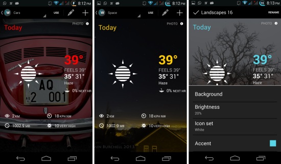 themes in 1weather for android