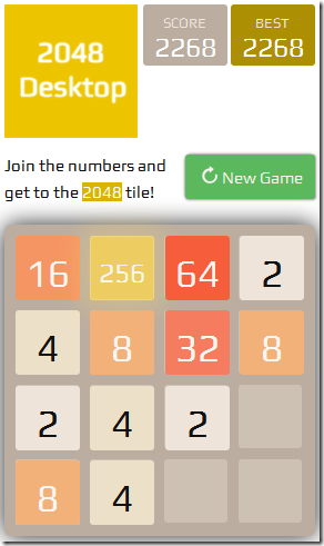 2048Desktop-Home Screen