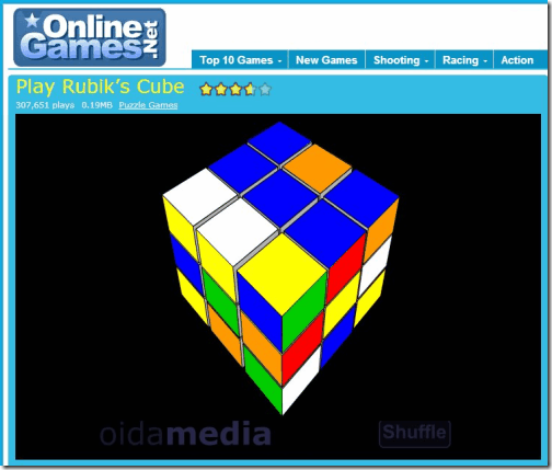 3D Rubik's Cube at OnlineGames.Net