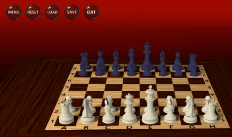 3D chess game - Chessboard with Menu