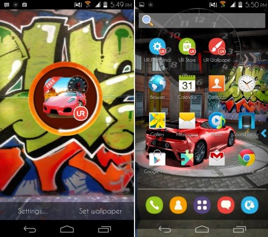 3d wallpaper in ur launcher for android