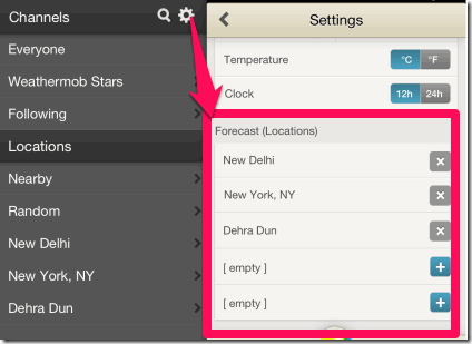 Adding Preferred Locations