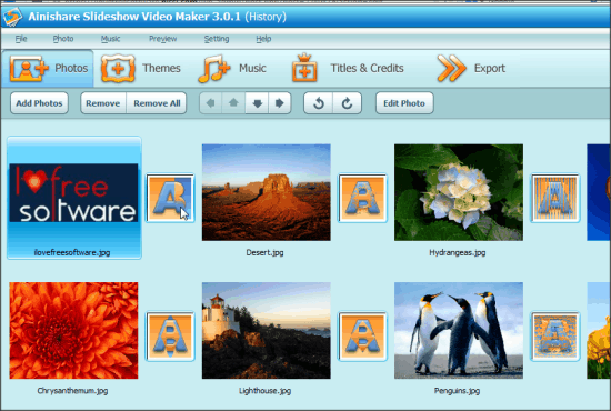 Ainishare Free Slideshow Video Maker