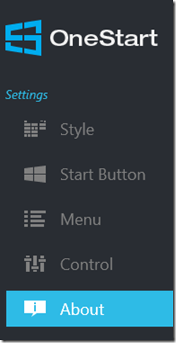 Anvi OneStart-settings options