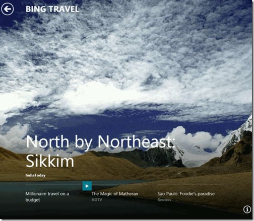 Bing Travel- Home page