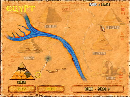 Brickshooter Egypt Map
