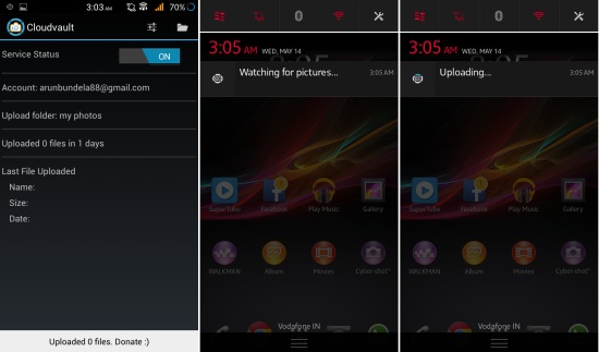 CloudVault Photo Uploader For Android photos uploading