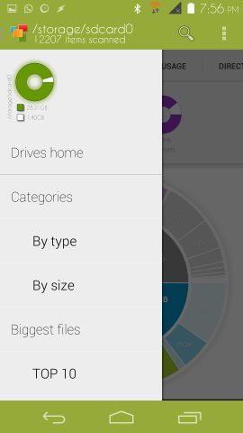 Device Storage Analyser for Android biggest files