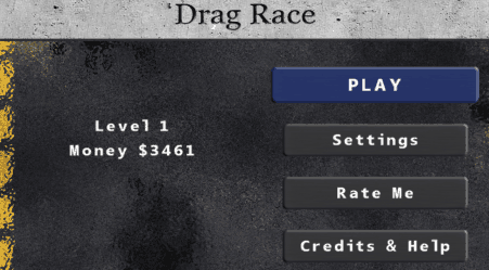 Drag Race Online - Home Screen