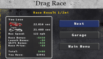 Drag Race Online - Result