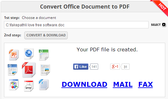 Free Online Document Converter- interface