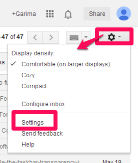 Gmail Undo Send- Settings