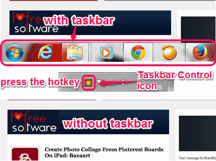 Hide Windows taskbar