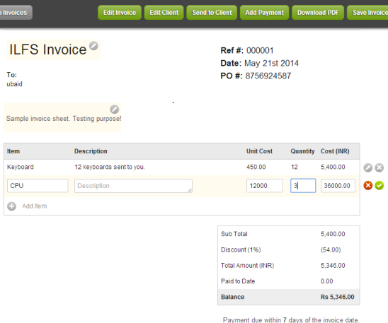 Invoiceable- create and manage invoices