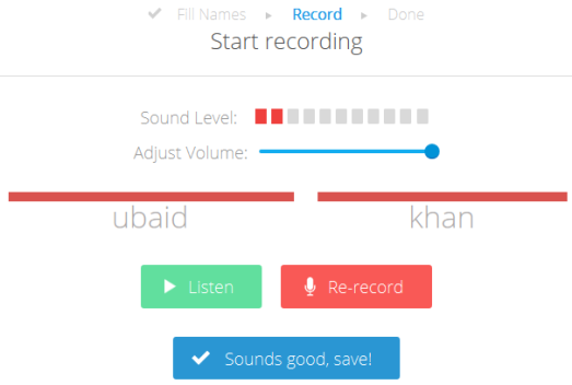 Namez- record your name pronunciation