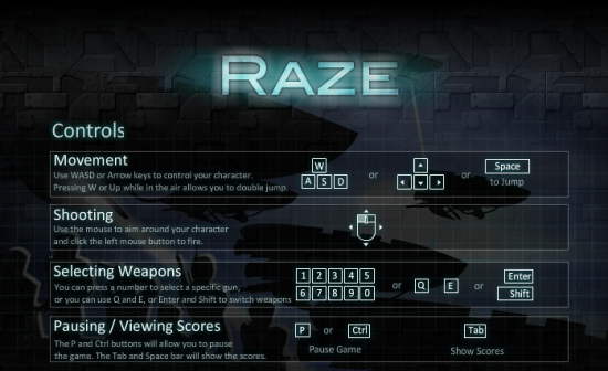 Raze Game Controls