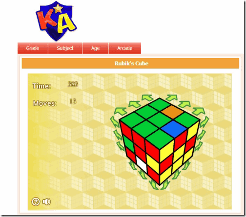 Rubik's Cube at KnowledgeAdventure