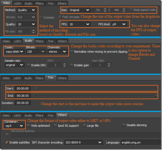 Smallx264-Functionalities