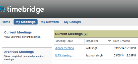 TimeBridge- schedule meetings online