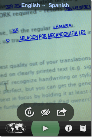 Translating Using Word Lens
