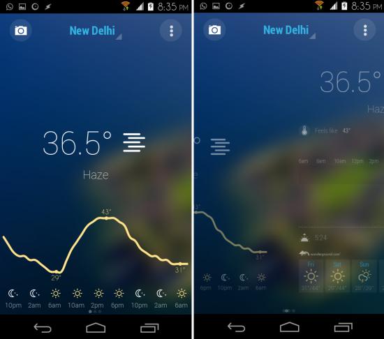 Using Bright Weather for Android