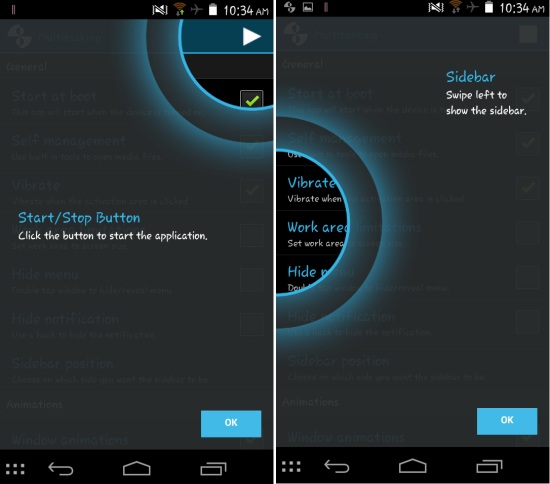 Using Multitasking app for Android
