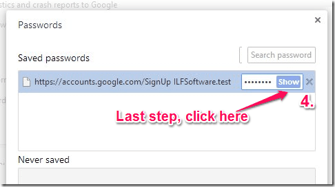 View Saved Password - Google Chrome Final Step