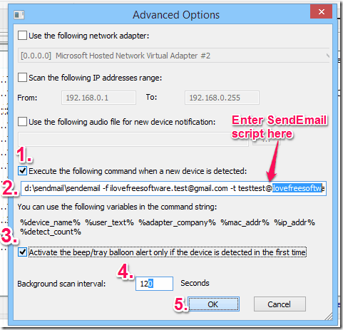 Wifi Email Notification - Screenshot step 2