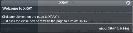 XRAY Bookmarklet Welcome