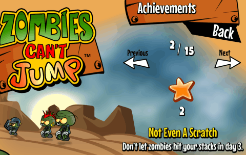 Zombies Can't Jump - Achievements