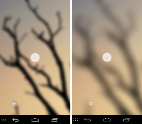 adjust the blur in blur app for android