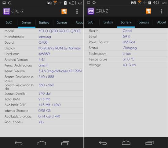 battery stats CPU-Z for Android