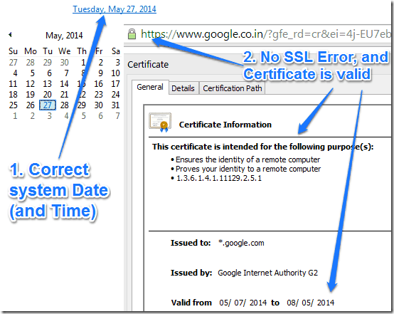 correct date certificate