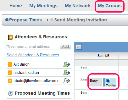 find out which time is suitable for meeting