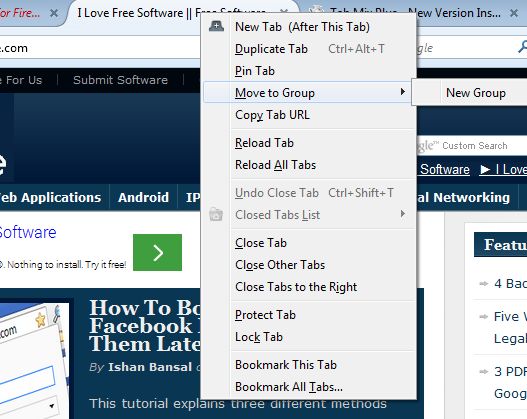 firefox addons managing tabs