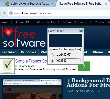 firefox color picker addons