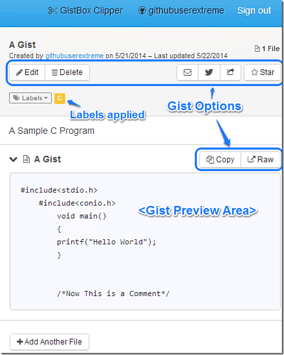 gistbox right pane
