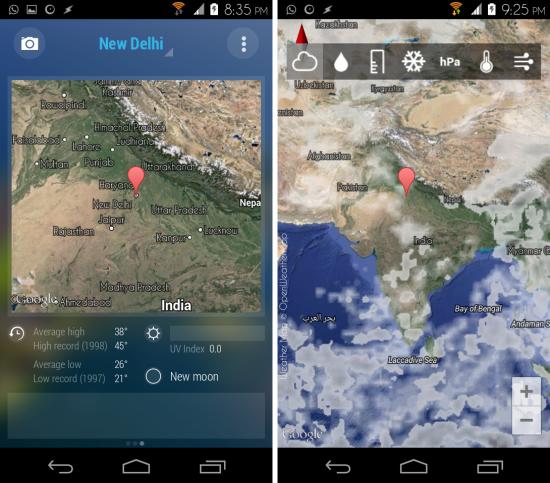 map in bright weather for android