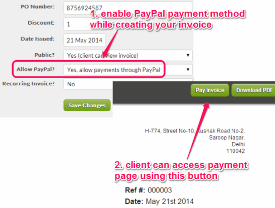 paypal payment method