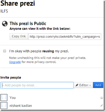 prezi Collaborate Link