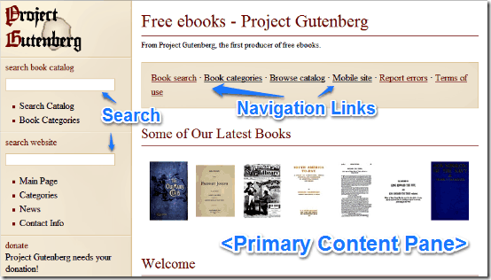 project gutenberg homepage