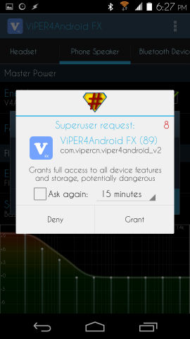 root permissions Viper4Android Audio Effects