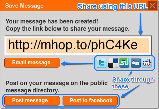 share messagehop