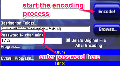 start encoding process