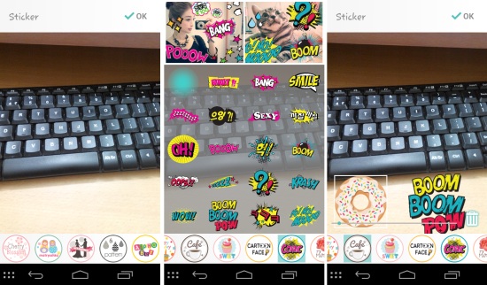 stickers in Candy Camera for Android