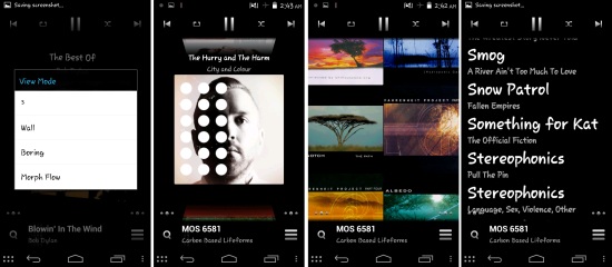 views in cubed music player for android