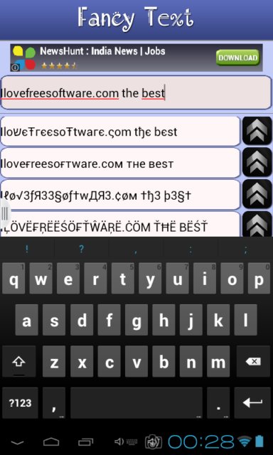 Android apps fancy text generator 1