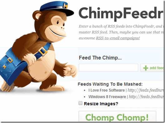 Cimbined RSS Feeder - ChimpFeedr