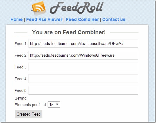 Cimbined RSS Feeder - FeedRoll